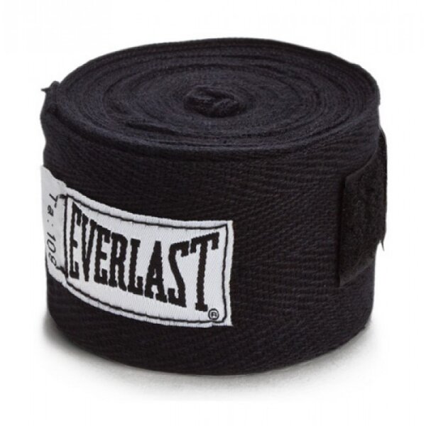 120" Flexible Cotton/Spandex Blend Handwraps (3.04m) BLACK