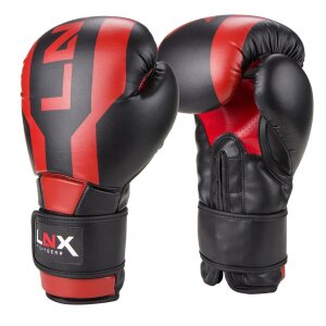 LNX Boxhandschuhe "Stealth" schwarz/rot (001) 10 Oz