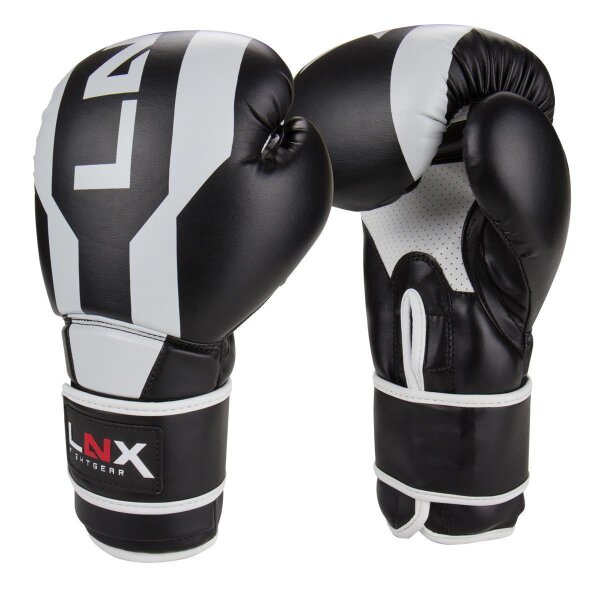 LNX Boxhandschuhe "Stealth" schwarz/weiß (003) 12 Oz