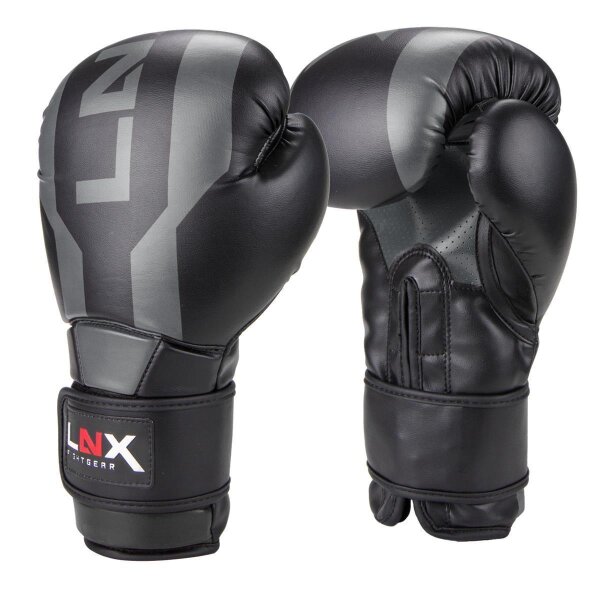 LNX Boxhandschuhe "Stealth" schwarz/grau (004) 12 Oz