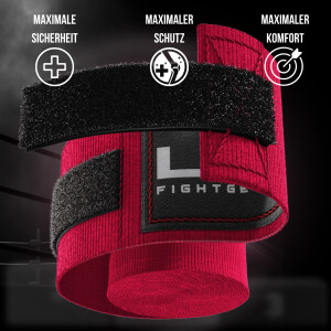 LNX Bandagen/Boxbandagen Doppelpack 4,5m schwarz + rot