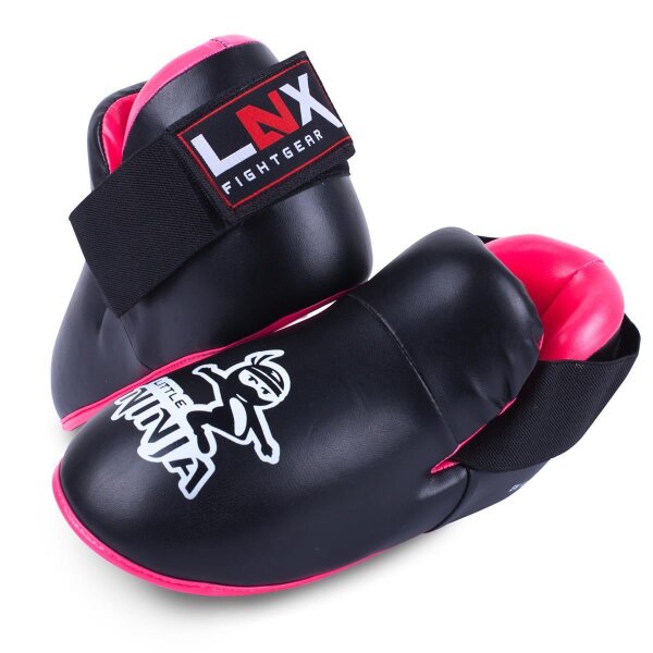 LNX Fußschützer Kinder "Little Ninja" schwarz/pink (007)