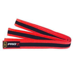 Pro4 Budo Gürtel Zweifarbig rot/schwarz 300cm