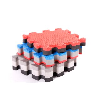 Kampfsportmatten 2 cm (100x100x2cm) "Pro Tatami" 2cm blau/rot