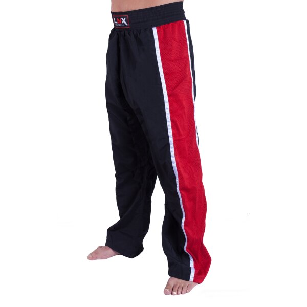 LNX Kickboxhose "Performance Mesh" schwarz/rot (003) M