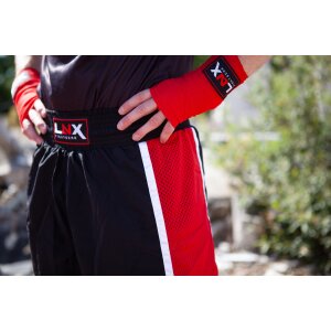 LNX Kickboxhose "Performance Mesh" schwarz/rot (003) M