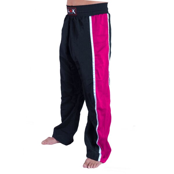 LNX Kickboxhose "Performance Mesh" schwarz/pink (005) XXXS