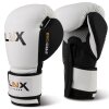 LNX Boxhandschuhe "Pro One" Leder weiß/schwarz (101) 14 Oz