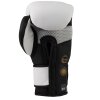 LNX Boxhandschuhe "Pro One" Leder weiß/schwarz (101) 14 Oz