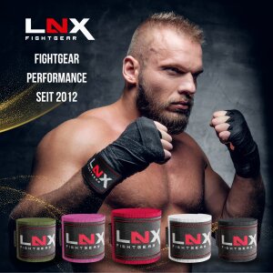 LNX Bandagen/Boxbandagen Doppelpack 3,5m schwarz + khaki