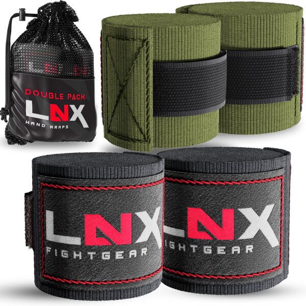 LNX Bandagen/Boxbandagen Doppelpack 3,5m grau + khaki