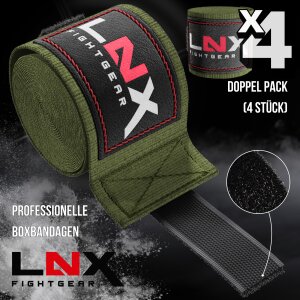 LNX Bandagen/Boxbandagen Doppelpack 3,5m grau + khaki
