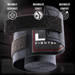 LNX Bandagen/Boxbandagen Doppelpack 4,5m schwarz + grau