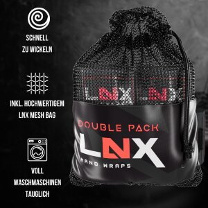 LNX Bandagen/Boxbandagen Doppelpack 4,5m schwarz + khaki