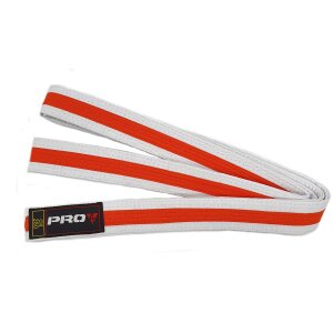 Pro4 Budo Gürtel Zweifarbig weiß/orange 320cm