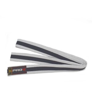 Pro4 Budo Gürtel Zweifarbig weiß/schwarz 220cm